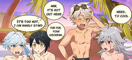 [正大漫画] [发布漫画] 《summer vibes and the story behind it/夏日故事》[TAKK][百度云][全一册]原神genshin impact-基腐天堂
