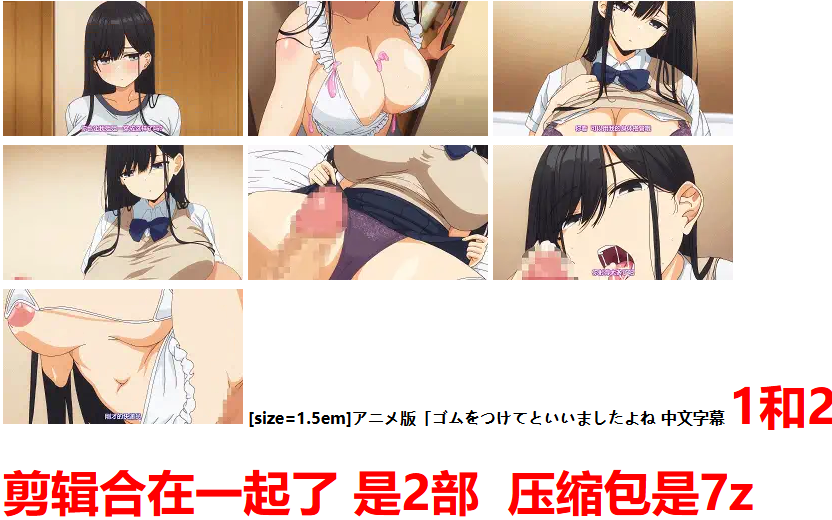 【中文字幕/合集】明明說過要用套套了1~2合集【2D】 [1v+2.13g][百度盘-基腐天堂